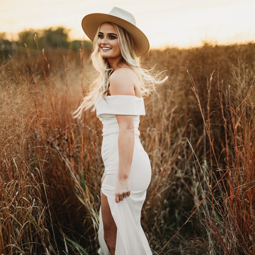 Lulus white wedding/bridesmaid dress